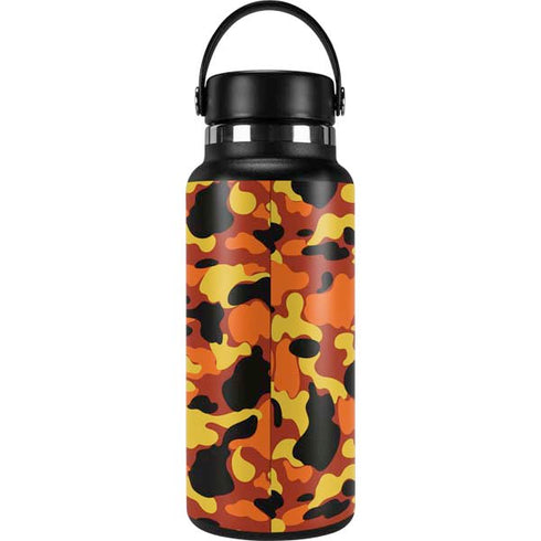 Orange Camo Hydro Flask 32oz Wide Mouth Skin